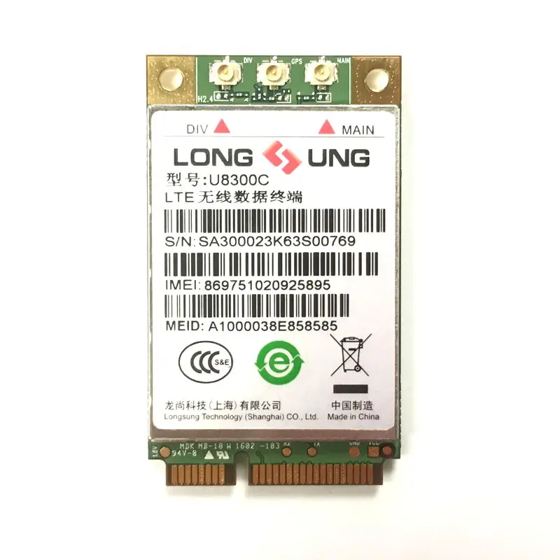 U8300c LTE WCDMA td scdma 3G 4G mini PCIe поддержка GPS оригинальный беспроводной модуль|lte 3g|module
