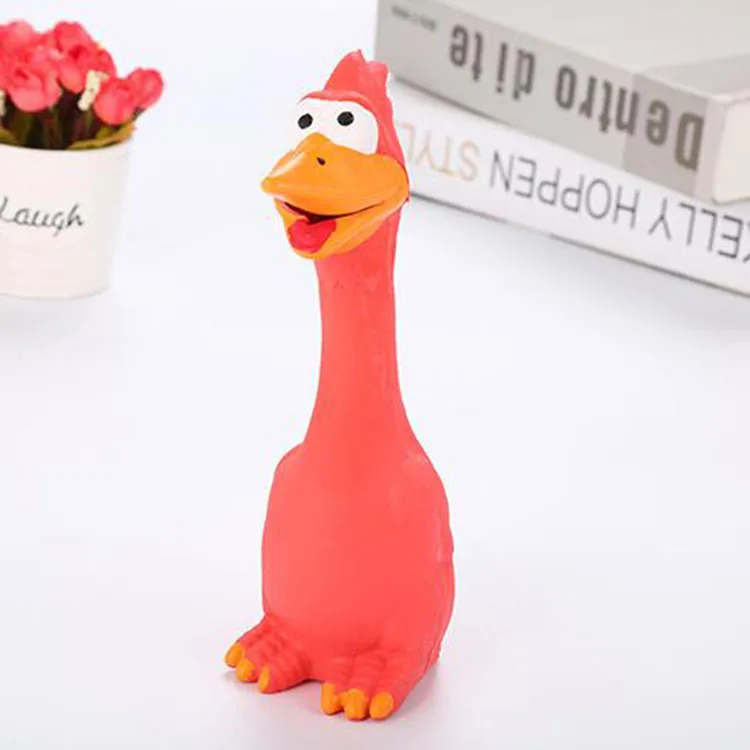 Игрушка для собак Щенок кричащая резиновая курица игрушка для собак латексный писк пищалка Жевательная дрессировка товары для животных пищалка игрушки - Цвет: PT040-01