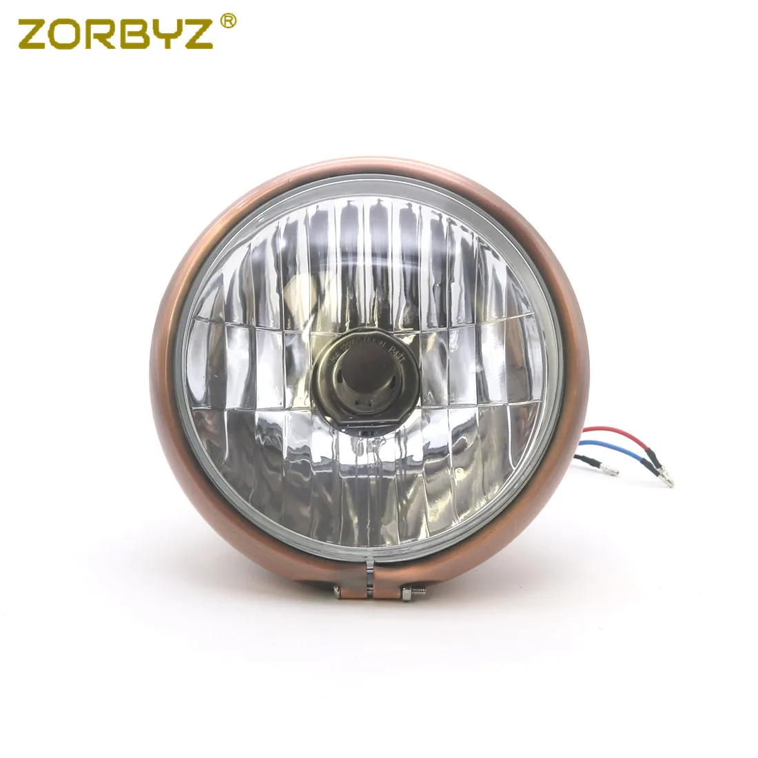 Light No Bracket ZORBYZ мотоцикл Медь металлический H4 передняя фара& 28-43 мм вилочное крепление кронштейн для кафе, Рейсер, чоппер поплавок на заказ - Цвет: Light No Bracket