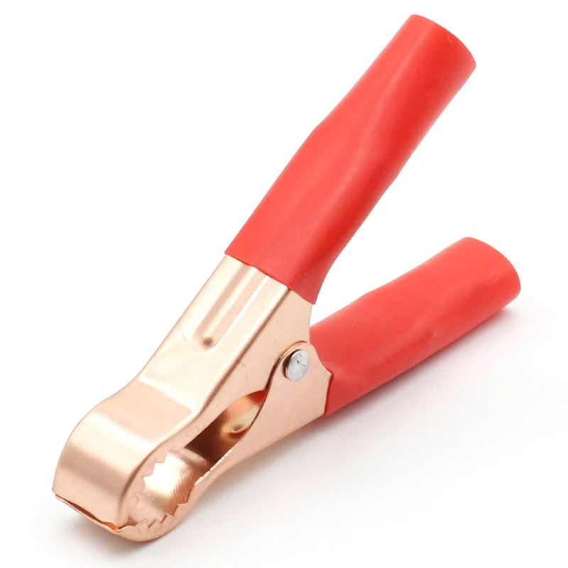 2Pcs 50A Red + Black 80mm Crocodile Car Caravan Van Battery Test Lead Clips Best Promotion Alligator Clips Connector Plug Power