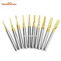 carbide cutter tool router drill bits for wood cnc metal head groove cutter pcb 2 4mm carbide end mill engraving bits
