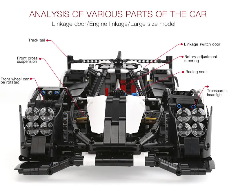 23018 Technic серия MOC Гибридный Le Mans Супер гоночный автомобиль Чемпион строительные блоки Наборы комплекты кирпичей игрушки 5530 совместимые лего подарки