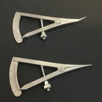 curved straight tip dental gauge caliper screw lock stainless steel dental caliper for measure dental lab tools dentist material