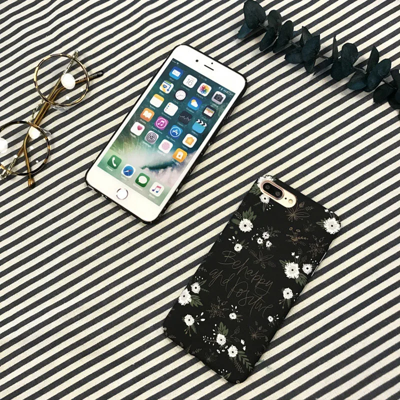 Модный чехол в стиле ретро с цветочным рисунком для девушек и iphone 8 7 6 6S Plus милые