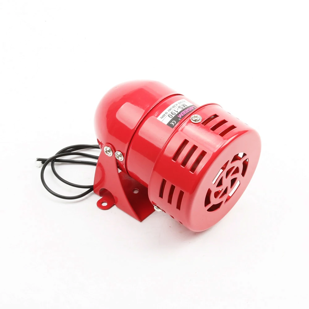 MS-190 12V 24VDC 110V 220VAC автомобильный воздушный налет сирены Рог двигатель приводом сигнализация Красный Универсальный рога для пикап
