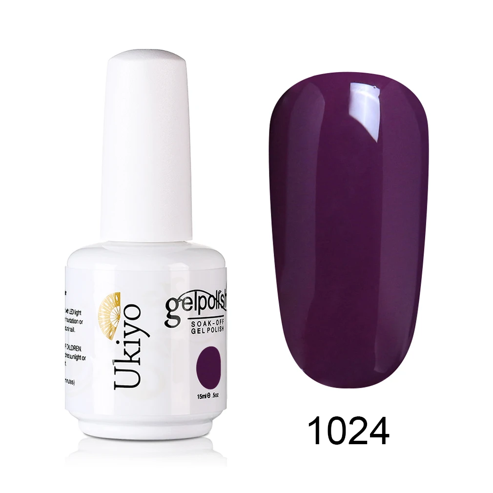 1024 Ukiyo 15 мл УФ-гель для ногтей Полупостоянный гель лак для ногтей Гель-лак блеск лак для ногтей для дизайна ногтей 170 великолепные цвета - Цвет: 1024