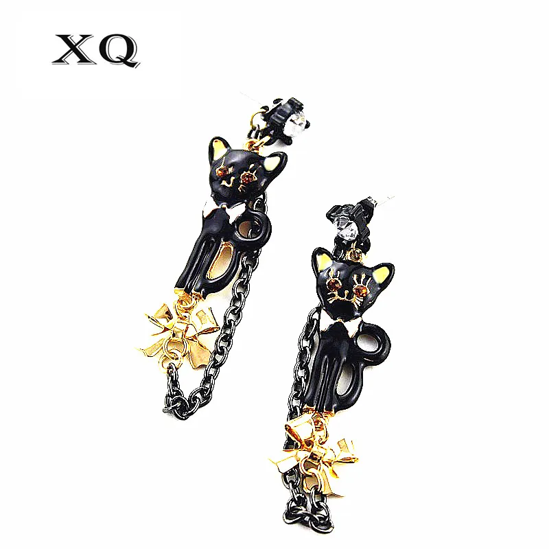 Серьги кисточки XQ с черной кошкой bj бесплатная доставка серьги для банкета новая