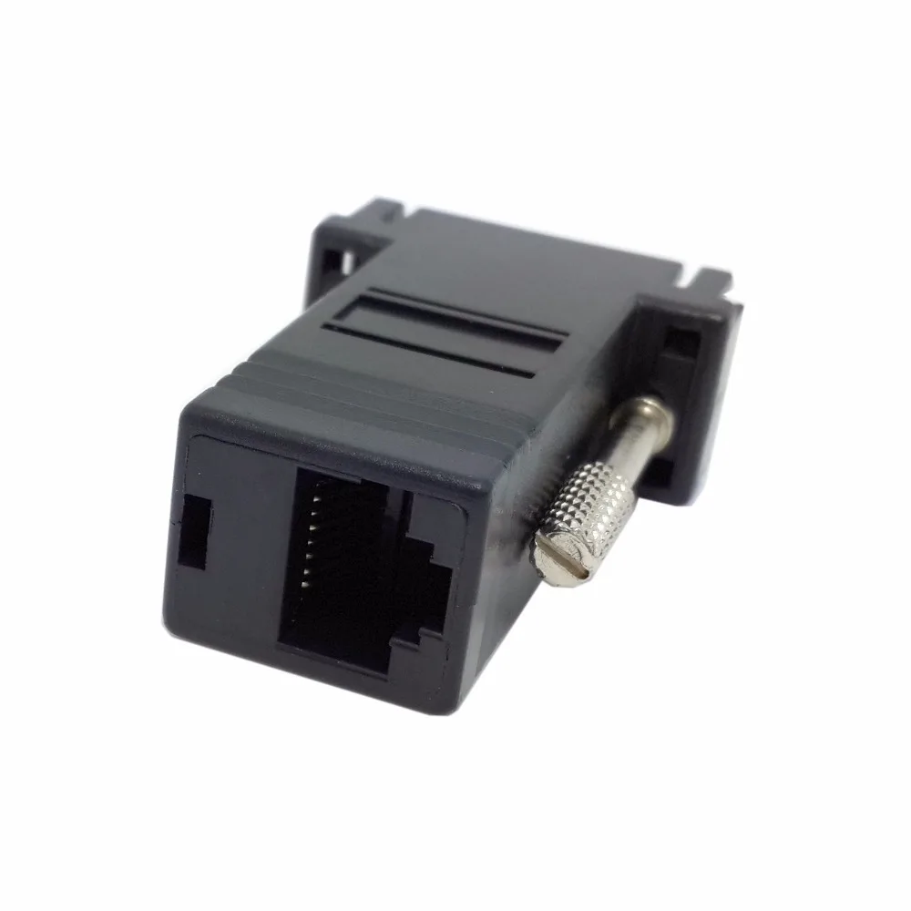 2 шт./лот COM порт к LAN Ethernet конвертер DB9 RS232 папа RJ45 Женский адаптер 1 шт. не требует