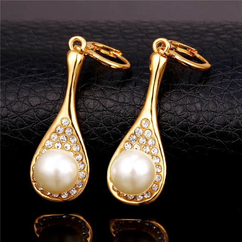 Женский ювелирный комплект из колье и серёг золотого цвета|jewelry sets for women|necklace earring