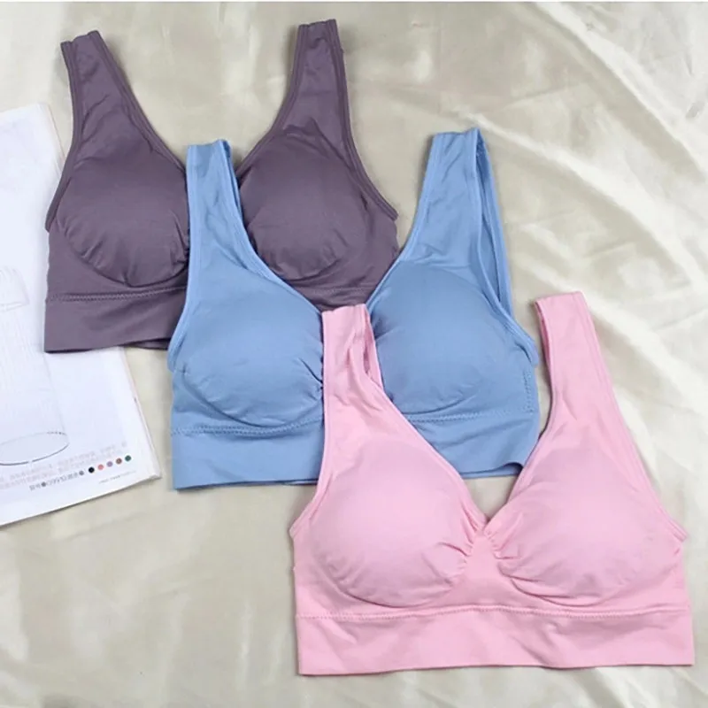 100pcs/sexy sport bra With Pads Seamless push up bra plus size XXXL underwear wireless Bra