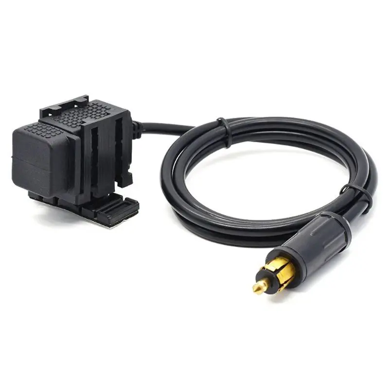 Водонепроницаемая розетка DIN Hella для мотоцикла 12 24 В с двумя USB разъемами 2 1 а