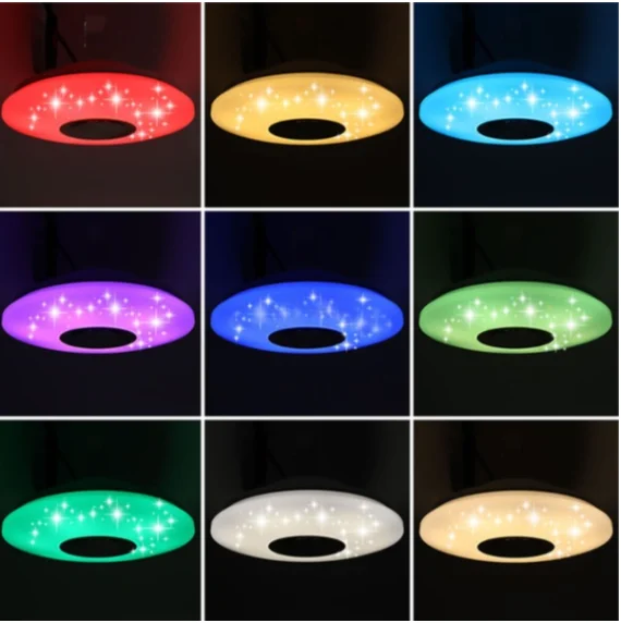 36 Вт светодиодный Bluetooth динамик потолочные светильники 110 В 220 В RGB затемнения приложение дистанционное управление Bluetooth Музыка Свет