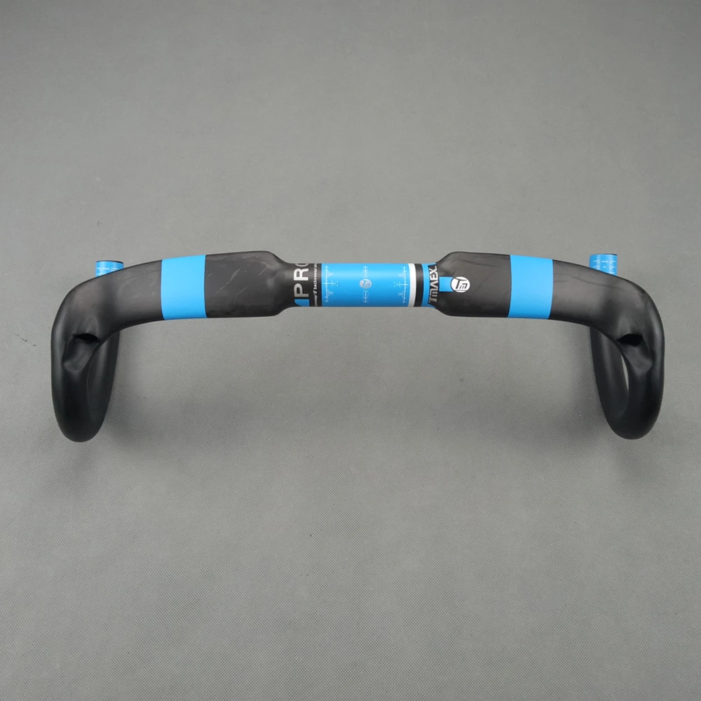 

УГЛЕРОДНЫЙ руль TMAEX для шоссейных велосипедов, матовый велосипедный руль из углеродного волокна, детали для дорожных гонок, синий логотип UD