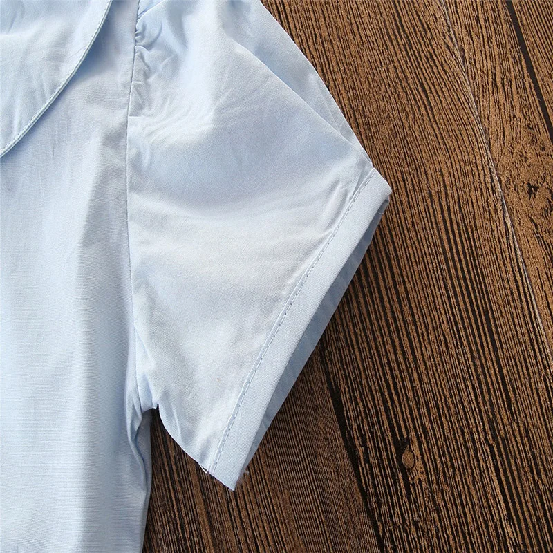 Новинка лета 2019 детский короткий пуловер из 3 предметов для маленьких девочек