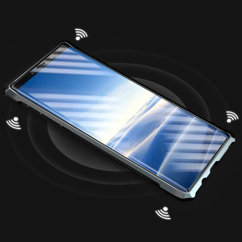 Для samsung Note 9 чехол Роскошный Жесткий металлический каркас прозрачный закаленное стекло противоударный чехол для телефона Note 9 задняя крышка 6,4