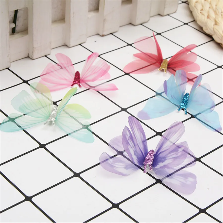 10 шт. Красочные бабочки для DIY одежды шитье и ткани кружева колье Цепочки ожерелья