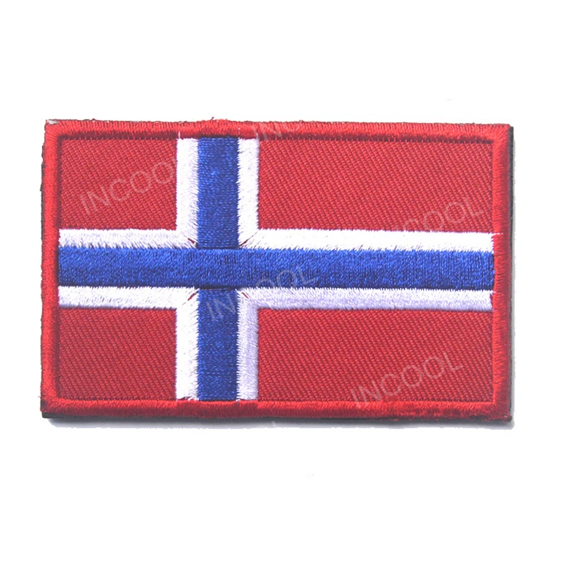 Norge Norway Остров Исландии Suomi Finland Sverige Sweden Kongeriget Danmark Norge норвежский флаг вышивка патч европейские флаги 3D аппликации - Цвет: Norge Norway