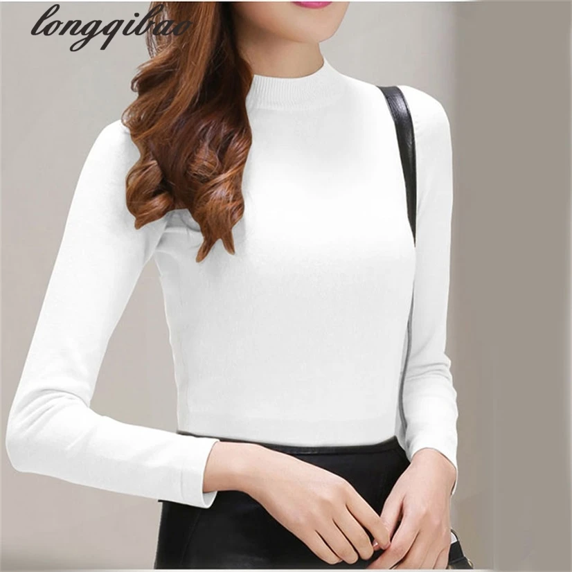 Женские комплекты с длинным рукавом и полувысоким воротником облегающая