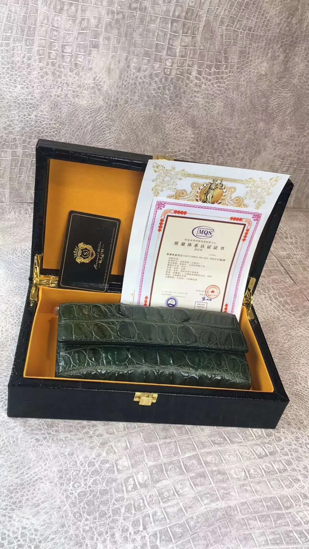 Натуральная крокодиловая кожа, Аллигатор, женский кошелек, три сложения, длинный размер, кошелек для женщин с подкладкой из настоящей коровьей кожи