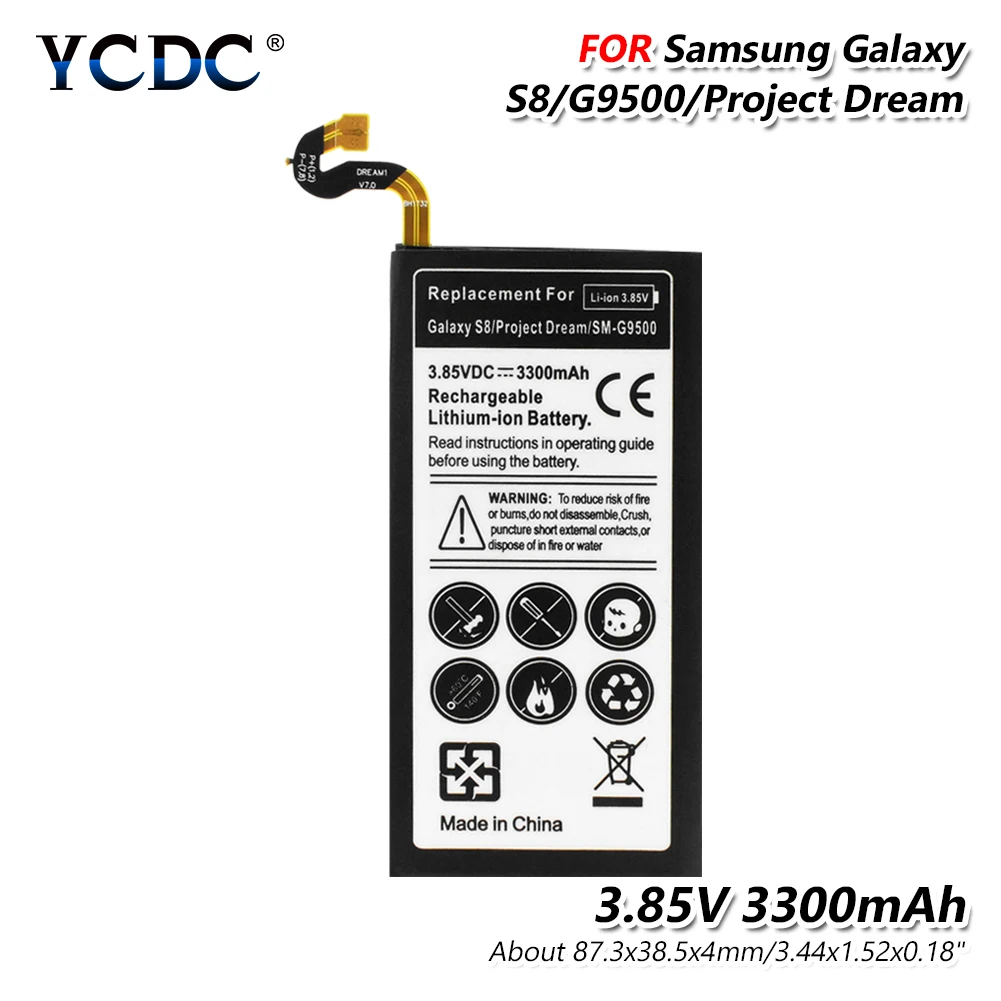 Оригинальная запасная батарея для телефона Samsung Galaxy S8 SM G9500 G Project Dream G950U G950V