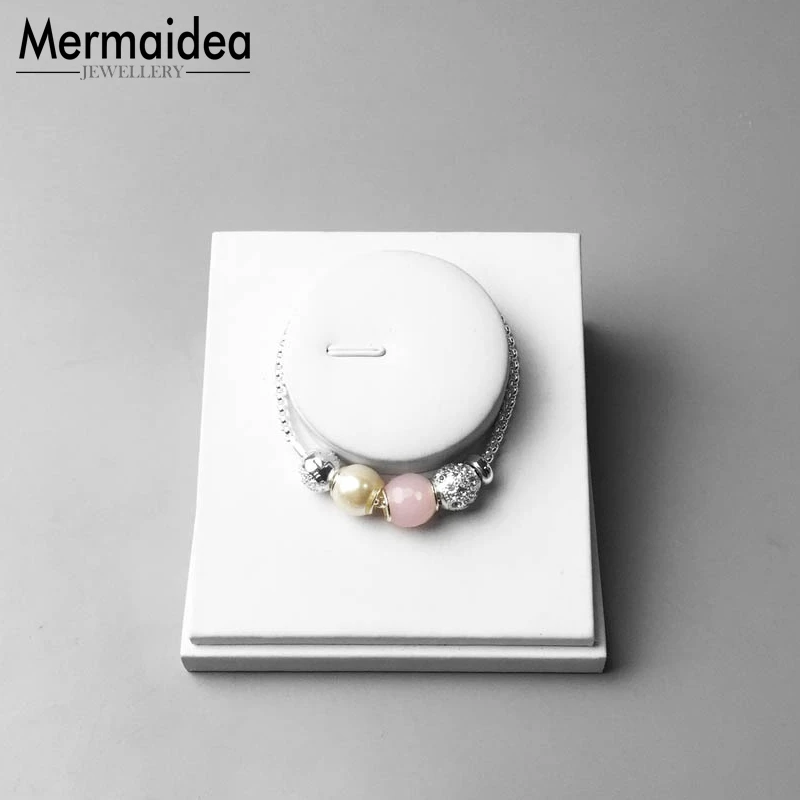 Браслет цепочка с белыми фианитами розовая карма ювелирные изделия европейский