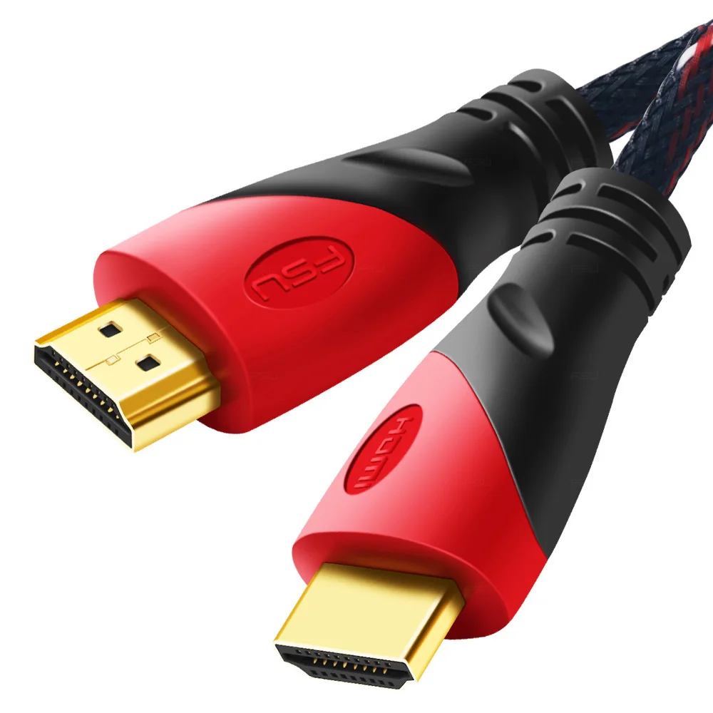 Нейлоновый высокоскоростной HDMI кабель с поддержкой 1080P 3D разъем адаптера для переключателя компьютера Ps3/4 проектор монитор HDTV