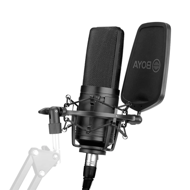 BOYA BY-M1000 конденсаторный микрофон с большой диафрагмой 3 диаграмма направленности для певицы подкастер voicever Студийный микрофон Facebook Vlog
