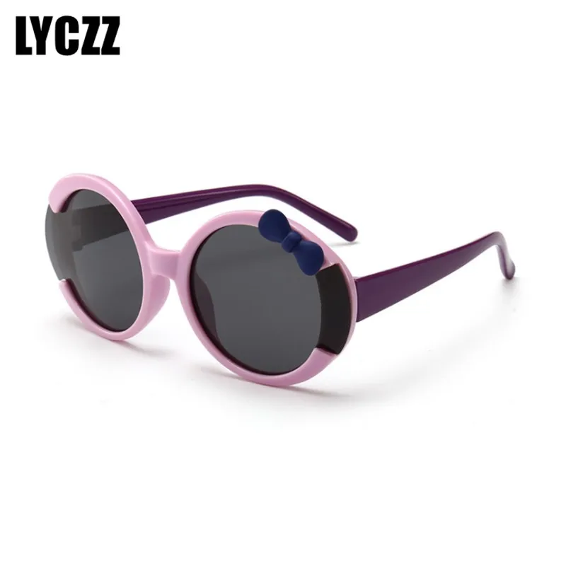 LYCZZ с бабочками для девочек детские солнцезащитные очки поляризованные зеркало