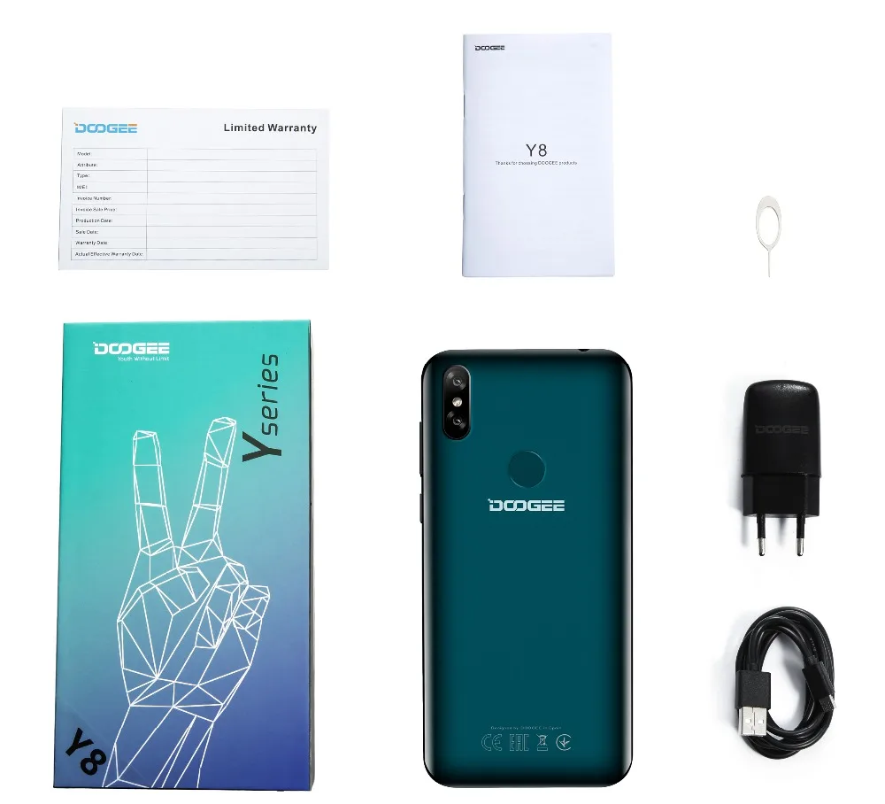 В наличии DOOGEE Y8 Android 9 0 смартфон 3 ГБ ОЗУ 32 Гб ПЗУ 6 1 &quotFHD 19:9 дисплей 3400 мАч MTK6739 4G LTE