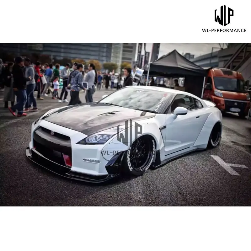 Высокое качество карбоновое волокно+ FRP материалы Комплект кузова для Nissan GTR R35 LB производительность широкий кузов 2009