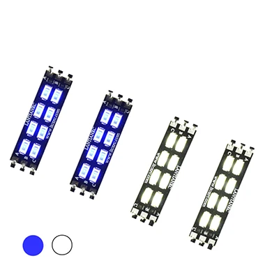 2PCS B and 2PCS W LHI 4 шт. двухрядный FPV гоночный светодиодный светильник 11,1 V-22,2 V 3 S-6 S lipo встроенный серийный для карбонового FPV самолета квадрокоптера дрона - Цвет: 2PCS B and 2PCS W