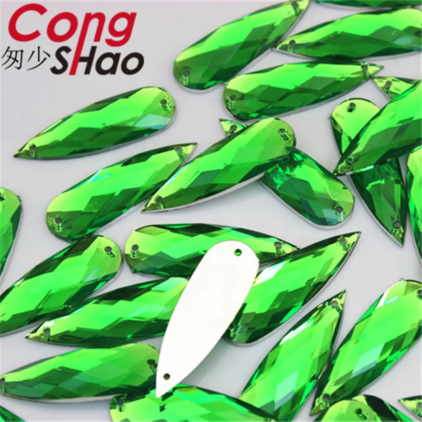 Красочные Акриловые стразы Cong Shao 50 шт. 10*30 мм кристаллы и камни с плоской задней