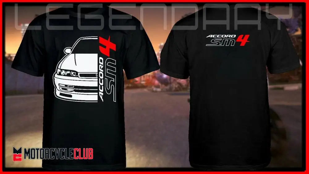 

Men Fashion T Shirt Hon Accord Sm 4 Classic Motorcycle Car Racing Summer 2019 Short Sleeve Plus Size Print Men T Shirt