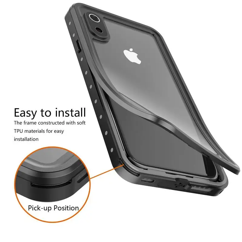 Водонепроницаемый чехол для телефона IP68 ДЛЯ iPhone X XS Max XR 360 градусов защитный 7 8 plus