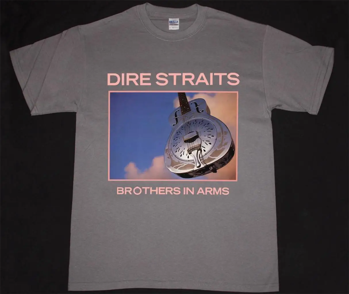 DIRE STRAITS BROTHERS IN ARMS MARK KNOPFLER ROCK новая серая футболка с древесным углем бесплатная