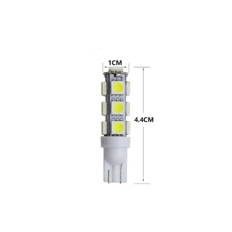 4 шт. T10 w5w светодиодный 5050 13smd 194 168 192 автомобильный боковой габаритный светильник