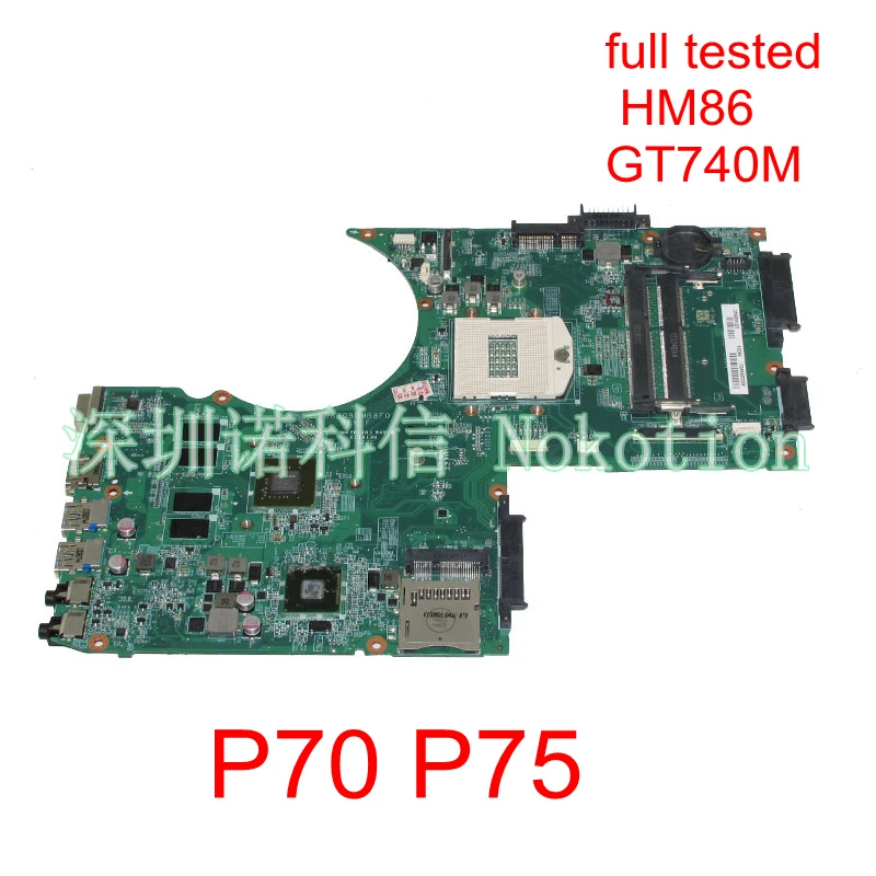 Материнская плата NOKOTION dabdbmb8f0 A000255450 для ноутбука Toshiba Satellite P70 P75 HM86 DDR3L GT740M основная плата полностью работает