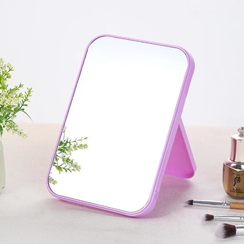 purple Simple rectangular table dressing mirror high list table dressing mirror portable folding princess dressing mirror - Цвет: purple