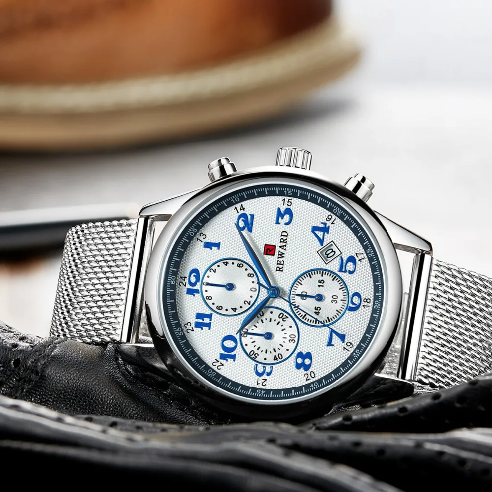 Премиум бренд Топ Роскошные водонепроницаемые мужские часы Япония считываемый