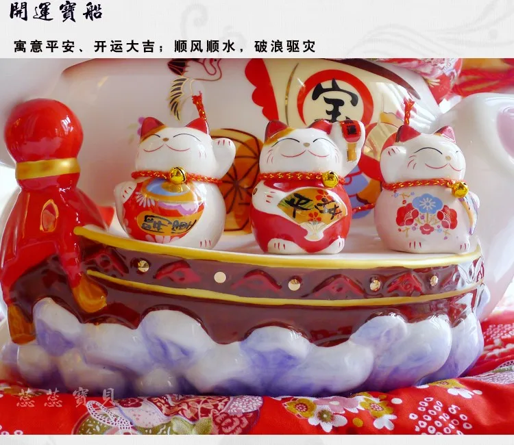 Большая Керамическая Свинья-Копилка в форме кошки большая Свинья с открытым ртом