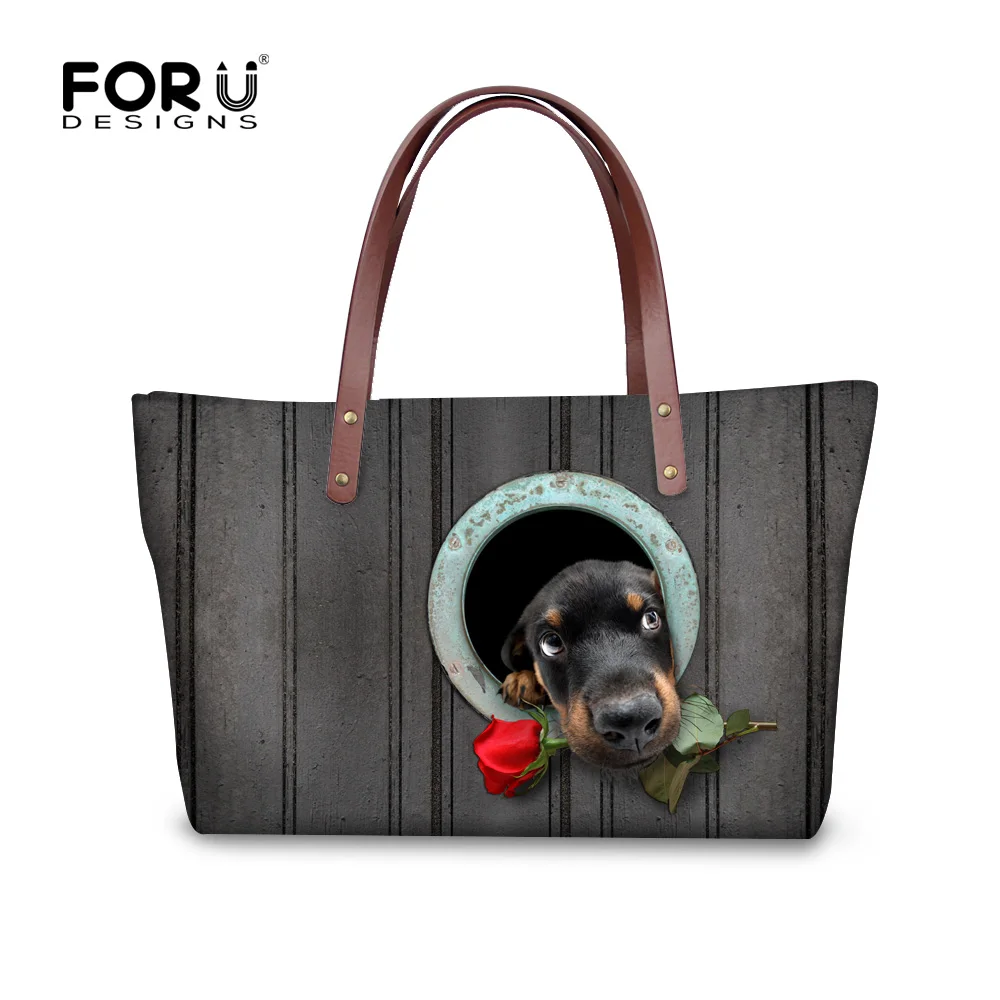 FORUDESIGNS женские сумки с изображением милой собаки таксы женская сумка через плечо