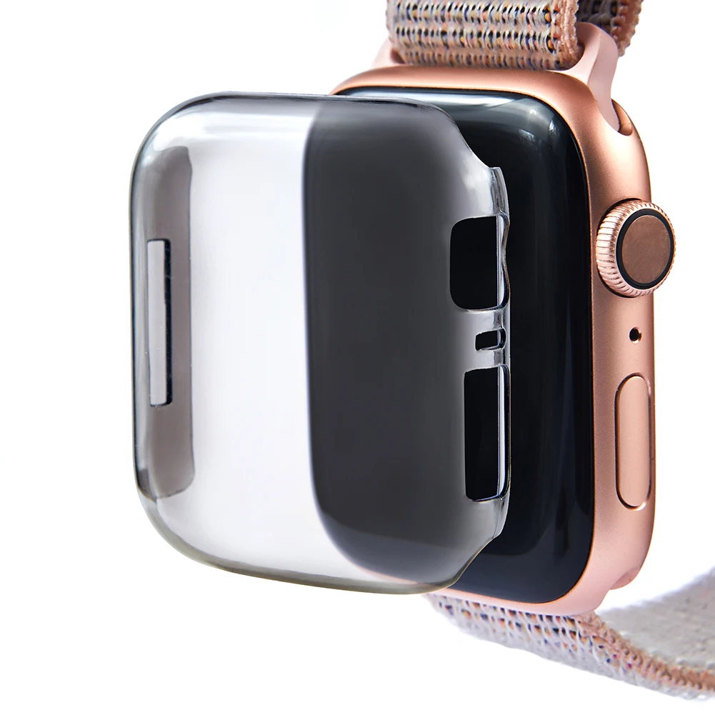 Прозрачный ударопрочный защитный чехол из ТПУ для Apple iWatch Series 4 40/44 мм | Наручные
