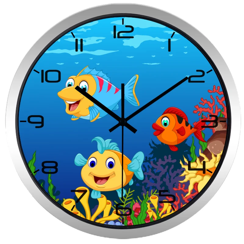 Подводный мир тропическая рыба настенные часы мультфильм кино рыба|fish wall clocks|wall