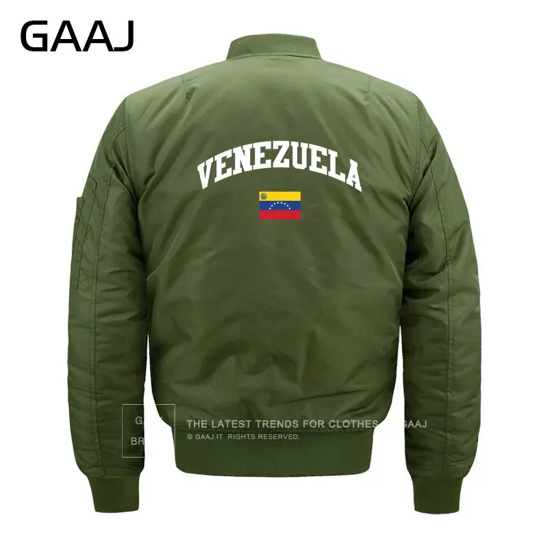 GAAJ Венесуэла флаг куртки для мужчин Militar флисовая куртка плюс размеры пилот уличная О образным вырезом теплые 6XL 7XL 8XL водонепрони