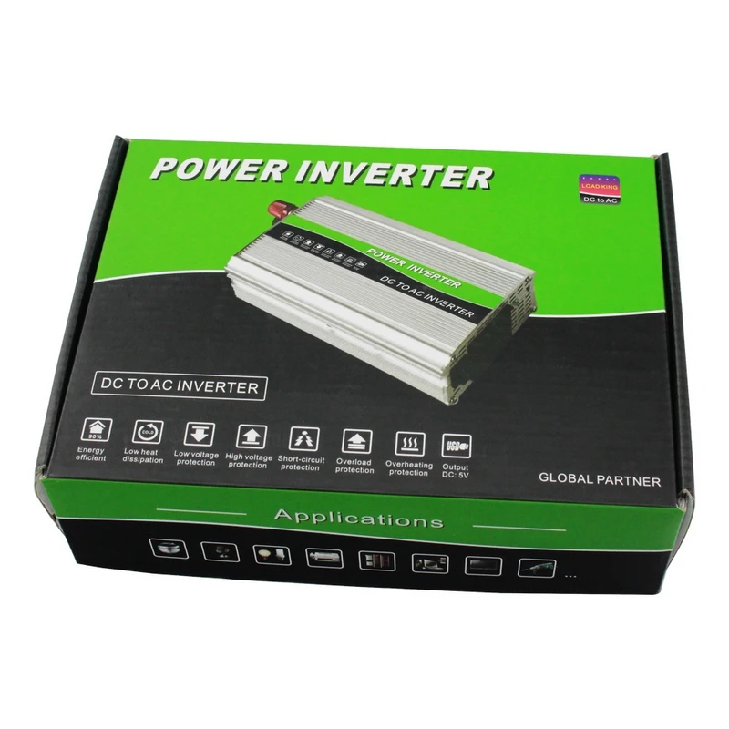DC 12V к переменному току 110V автомобиля Мощность инвертор 100W 2.1A Dual USB Порты и разъёмы