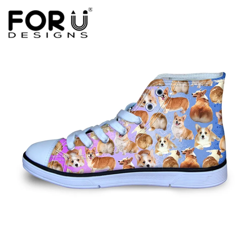 FORUDESIGNS/детская обувь для мальчиков и девочек мягкая с милым принтом корги