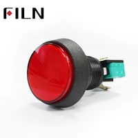 24mm round plastic arcade push button switch with momentary micro switch and 12v led