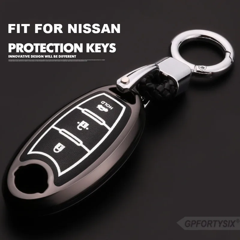 Светящийся сплав автомобильные чехлы для ключей чехол Nissan Qashqai Pathfinder Versa Tidda Murano