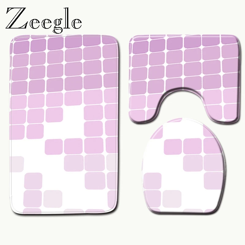 Zeegle анти скольжения Ванная комната коврик микрофибра для машинной стирки
