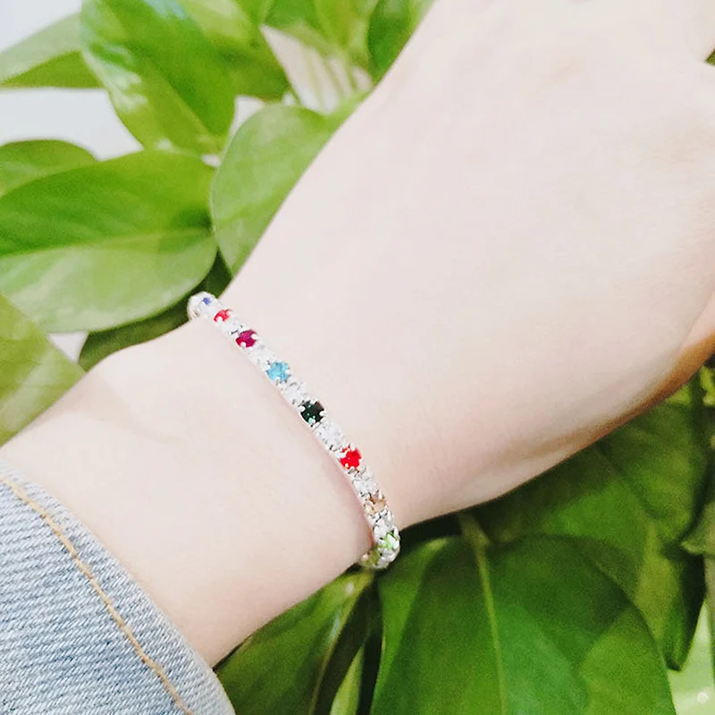 Лидер продаж 1 шт. простой браслет с кристаллами новинка 2018 блестящий женский для